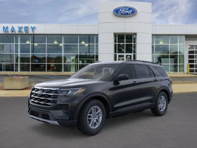 2026 Ford Explorer Active 100A in Agate Black Metallic — front three-quarter view
