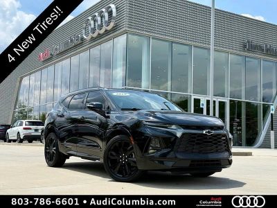 2019 Chevrolet Blazer RS in Black — front three-quarter view