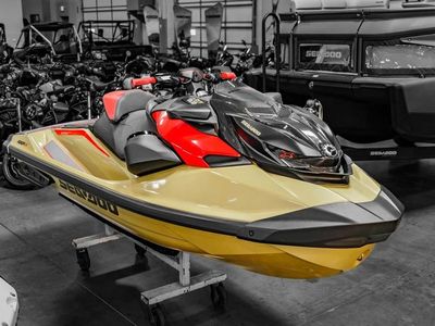 2025 Sea-Doo RXP-X 325 Tech, BRP Premium A, iBR Metallic Tan / Lava Red - Photo 1