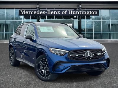 2026 Mercedes-Benz GLC 300 in Starling Blue Metallic — front three-quarter view