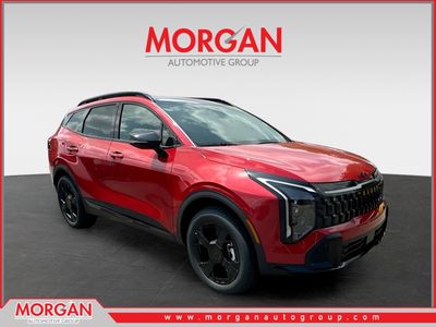 2026 Kia Sportage X-Line in Red — front three-quarter view