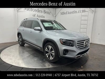 2026 Mercedes-Benz GLB 250 in Cirrus Silver Metallic — front three-quarter view
