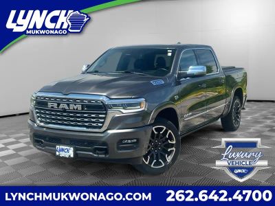 2026 RAM 1500 Limited in Granite Crystal Metallic Clearcoat — front three-quarter view