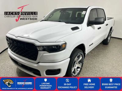 2026 RAM 1500 Express in Bright White Clear-Coat Exterior Paint — front three-quarter view