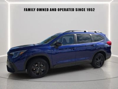 2026 Subaru Ascent Premium in Sapphire Blue Pearl — front three-quarter view