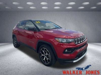 2025 Jeep Compass Limited in Red — front three-quarter view