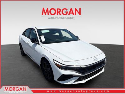 2026 Hyundai ELANTRA SEL Sport in Serenity White Pearl — front three-quarter view