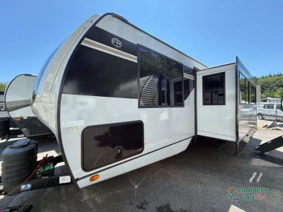 2025 Forest River RV Vibe — rear three-quarter view