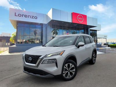 2023 Nissan Rogue SV in Brilliant Silver Metallic — front three-quarter view