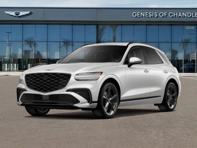 2026 Genesis GV70 3.5T SPORT PRESTIGE in Uyuni White — front three-quarter view