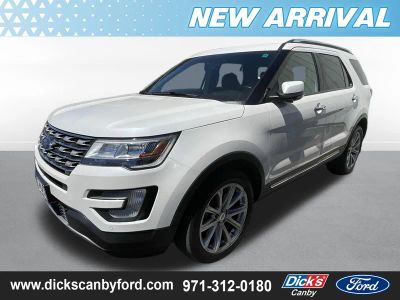 2016 Ford Explorer Limited in White — front three-quarter view