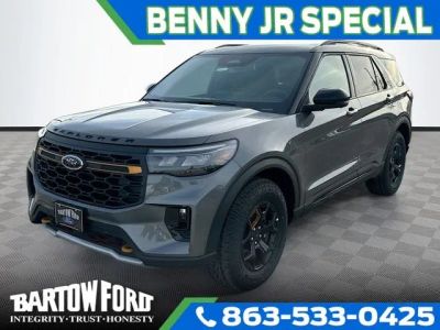 2026 Ford Explorer Tremor in Gray Metallic — front three-quarter view