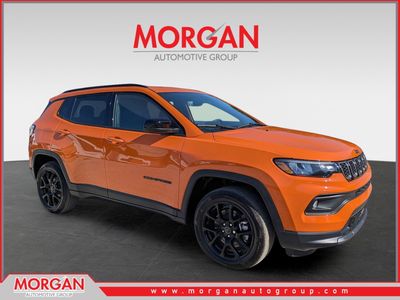 2026 Jeep Compass Latitude in Orange — front three-quarter view
