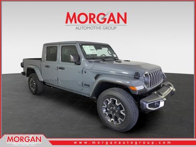 2026 Jeep Gladiator Sahara in Gray — front three-quarter view