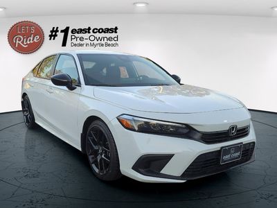 2022 Honda Civic — rear three-quarter view