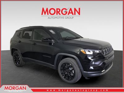 2026 Jeep Compass Latitude in Black — front three-quarter view