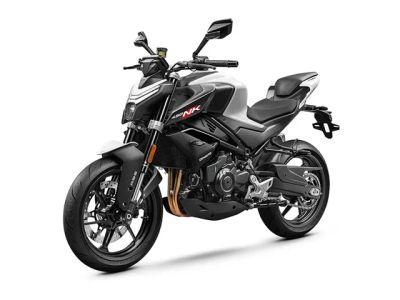 2025 CFMOTO 450NK — front three-quarter view