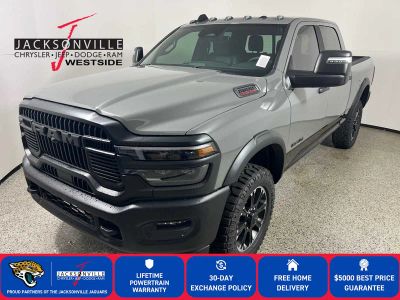 2026 RAM 2500 Rebel in Ceramic Gray Clear-Coat Exterior Paint — front three-quarter view