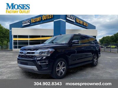2024 Ford Expedition Max Limited in Agate Black Metallic — front three-quarter view