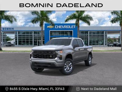 2026 Chevrolet Silverado 1500 Custom in Sterling Gray Metallic — front three-quarter view