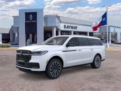 2026 Lincoln Navigator L Black Label in Star White Metallic Tri-Coat — front three-quarter view