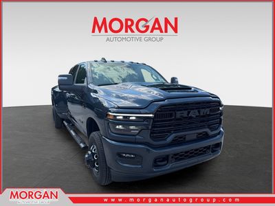 2026 Ram 3500 Laramie in Forged Blue Metallic — front three-quarter view
