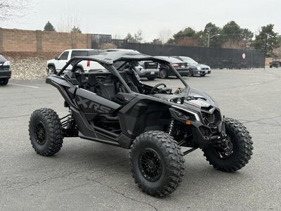 2026 Can-Am Maverick X3 X rs Turbo RR Triple Black_7.6 in. in TRIPLE BLACK — front three-quarter view