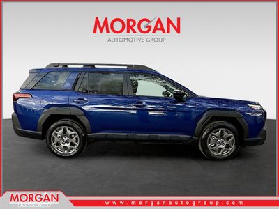 2026 Subaru Outback Premium in Sapphire Blue Pearl — front three-quarter view