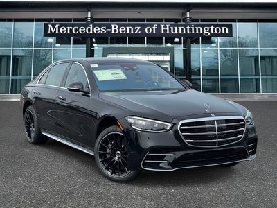 2026 Mercedes-Benz S-Class S 580 in Obsidian Black Metallic — front three-quarter view