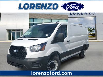 2026 Ford Transit Cargo Van LR in Oxford White — front three-quarter view