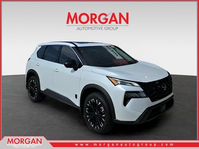 2026 Nissan Rogue SV in White — front three-quarter view