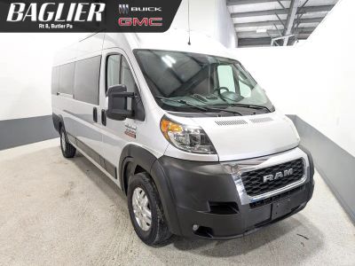 2021 RAM ProMaster 3500 Window Van High Roof 159" WB EXT in Silver — front three-quarter view