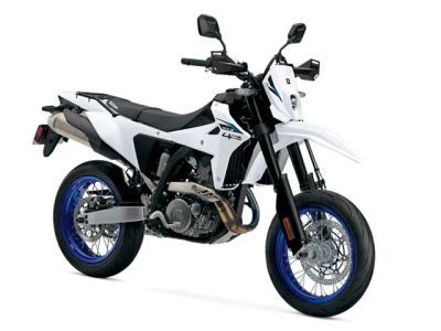 2026 Suzuki DR-Z4SM Plus — front three-quarter view