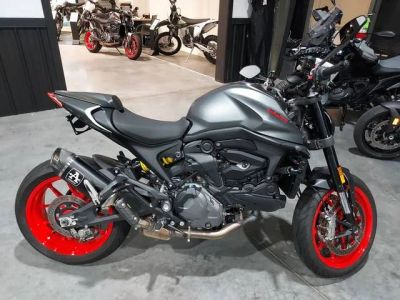 2023 Ducati Monster Dark Stealth — front three-quarter view