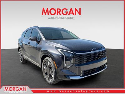 2026 Kia Sportage SX-Prestige in Panthera Metal Gray — front three-quarter view
