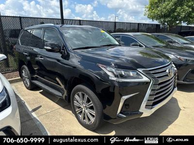 2017 Lexus LX 570 BACKED BY HUDSON in Black Onyx — front three-quarter view