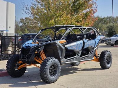 2026 Can-Am Maverick X3 MAX RS Turbo Scandi Blue & Orange Crush — side profile view