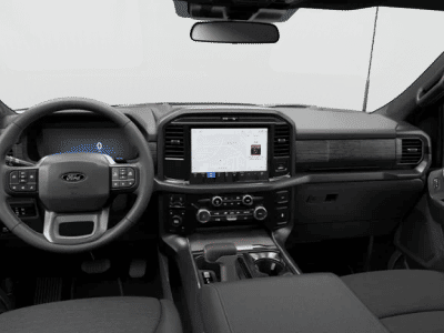 2026 Ford F-150 XLT in Black — front three-quarter view