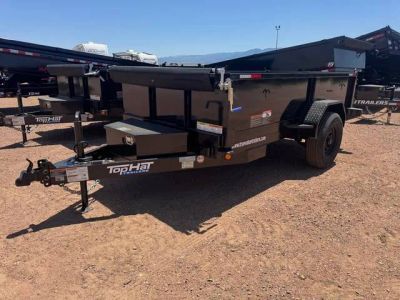 2025 TOP HAT "DP05" 10' x 60" SINGLE AXLE DUMP — front three-quarter view
