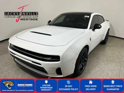 2026 Dodge Charger Scat Pack Plus in White Knuckle Exterior Paint — front three-quarter view