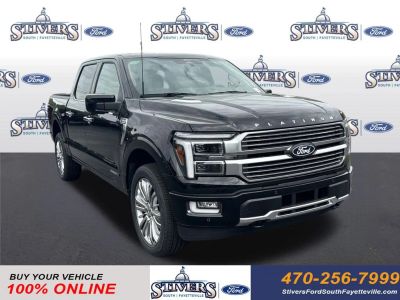 2026 Ford F-150 Platinum in Black — front three-quarter view