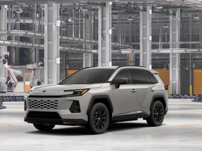 2026 Toyota RAV4 Plug-in Hybrid SE in Gray — front three-quarter view