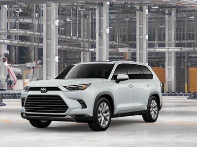2026 Toyota Grand Highlander Hybrid Limited in Wind Chill Pearl — front three-quarter view