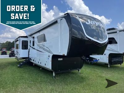 2026 Jayco North Point — rear three-quarter view