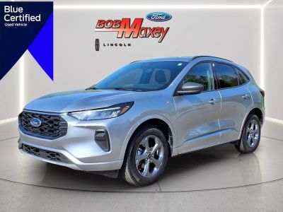2024 Ford Escape ST-Line in Iconic Silver Js — front three-quarter view