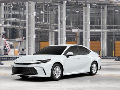 2026 Toyota Camry LE in Ice Cap — front three-quarter view