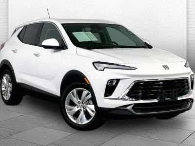 2025 Buick Encore GX Preferred in Summit White — front three-quarter view