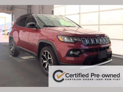 2025 Jeep Compass Limited 4x4 in Red Hot Pearlcoat — front three-quarter view