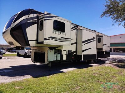 2019 Keystone RV Alpine — rear three-quarter view