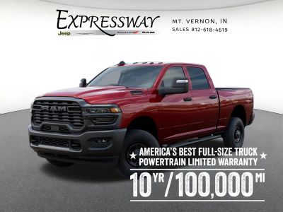 2026 RAM 2500 Tradesman 4x4 Crew Cab 6'4 Box in Molten Red Pearl-Coat Exterior Paint — front three-quarter view